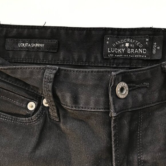LUCKY BRAND Lolita Skinny Dark Grey Jean, Low-Rise Lightweight Denim 00/24 - Picture 5 of 16